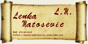 Lenka Matošević vizit kartica